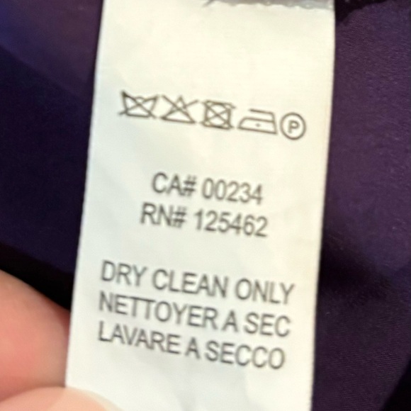 Halston Heritage Sz 8 100% Silk Plum Colored Graphic Vintage Pleated Dress - Picture 14 of 15